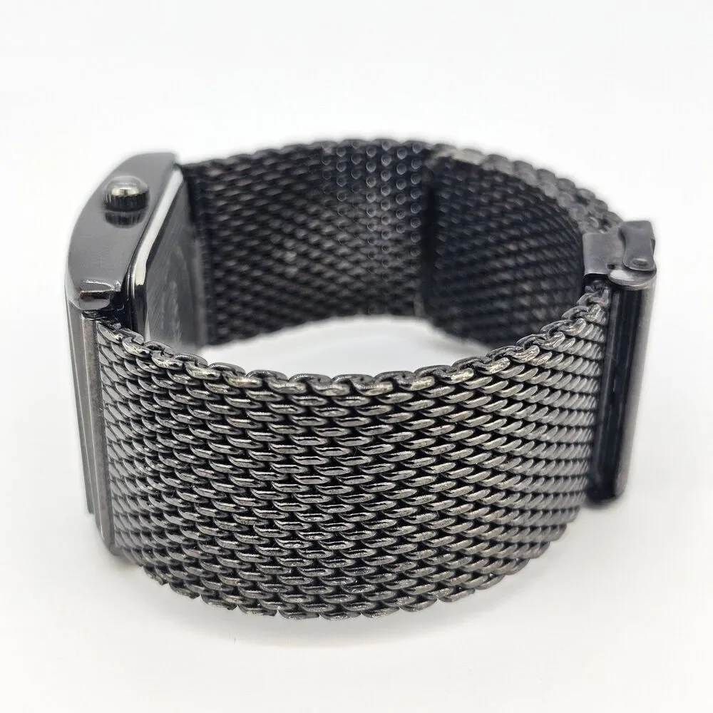 Geneva Men's Watch 34MM Brown‎ Dial Brown Mesh Bracelet Bands New Battery - Picture 7 of 12